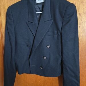 Liz Claiborne Black Double-Breasted Blazer